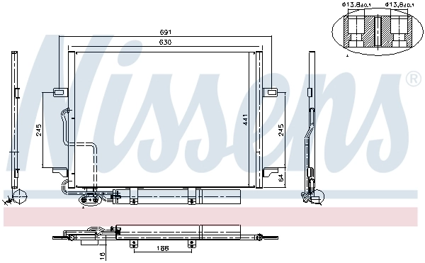 94614 Nissens Radiador de aparelho de ar condicionado