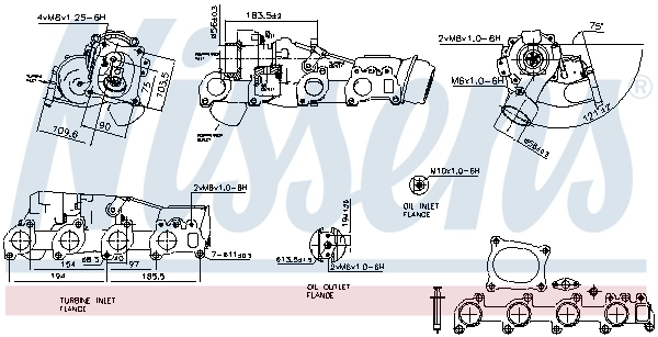 Turbina Nissens 93433 preço, a partir de 666,50 USD