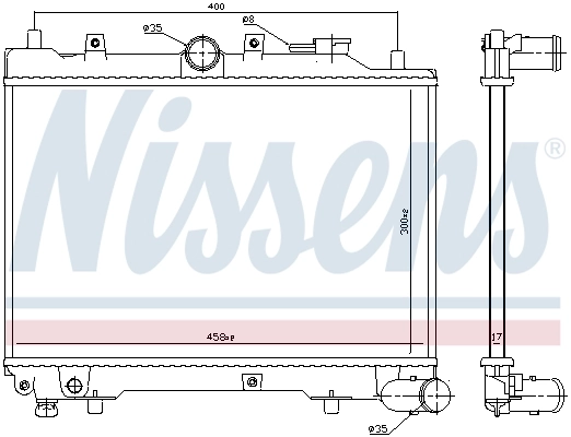 Radiador de esfriamento de motor 62512 Nissens