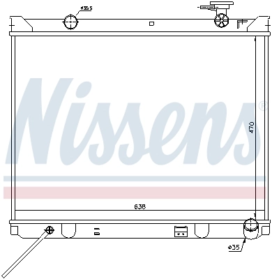 Radiador de esfriamento de motor 66766 Nissens
