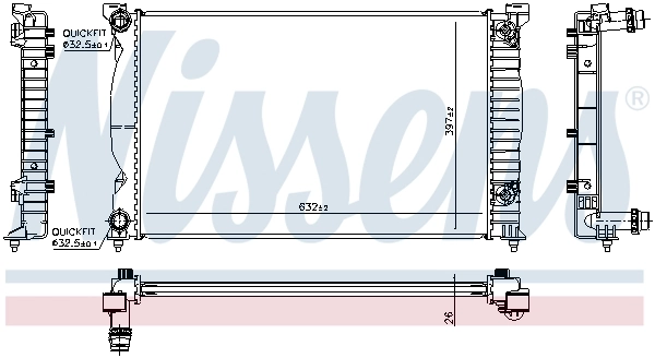 Radiador de esfriamento de motor 60353 Nissens
