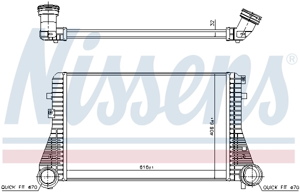 Radiador de intercooler 96715 Nissens