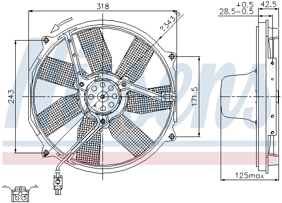 Ventilador elétrico de esfriamento montado (motor + roda de aletas) Mercedes S preço, a partir de 66,86 USD