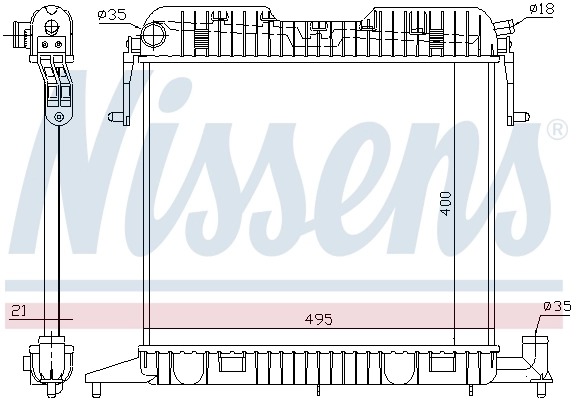 63043 Nissens Radiador de esfriamento de motor