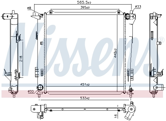 Radiador de esfriamento de motor 675016 Nissens