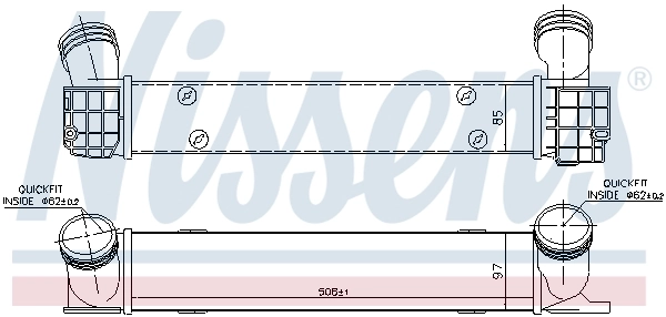 Radiador de intercooler Nissens 96725