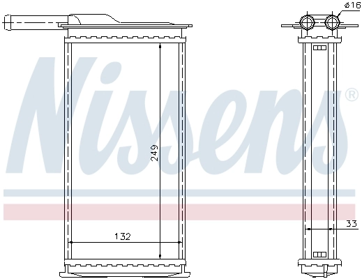 Radiador de forno (de aquecedor) Nissens 71761