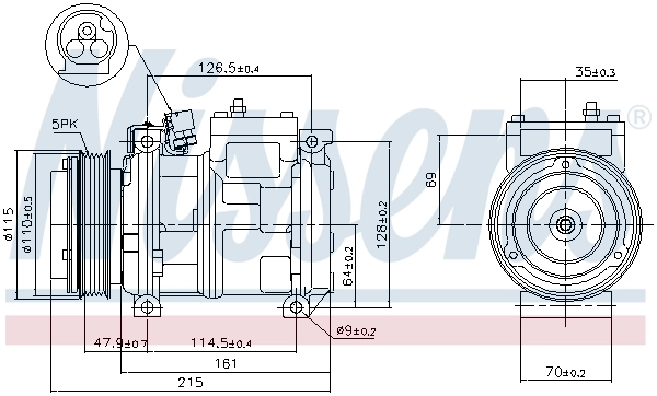 Compressor de aparelho de ar condicionado 89093 Nissens