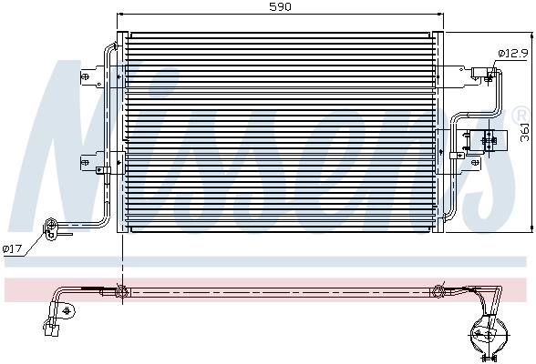 Radiador de aparelho de ar condicionado Nissens 94310