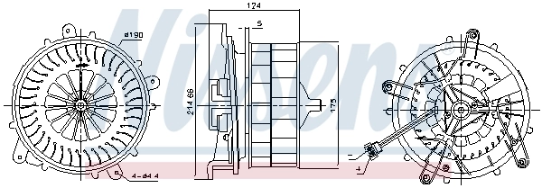 Motor de ventilador de forno (de aquecedor de salão) Nissens 87217