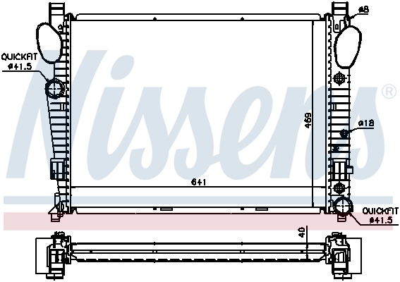 Radiador de esfriamento de motor Nissens 62547A