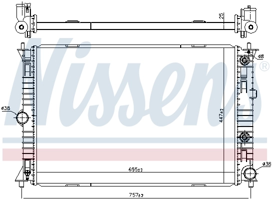 Radiador de esfriamento de motor 68541 Nissens