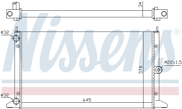 Radiador de esfriamento de motor 67305 Nissens