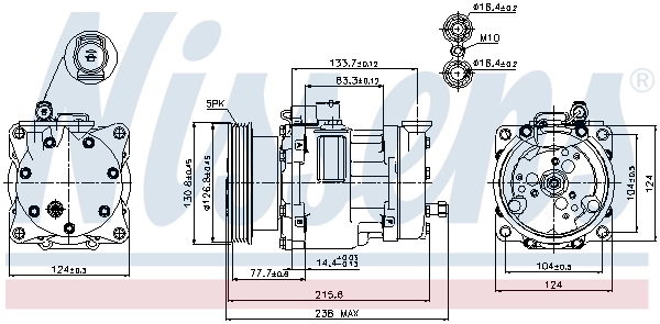 Compre 89187 Nissens Compressor de aparelho de ar condicionado
