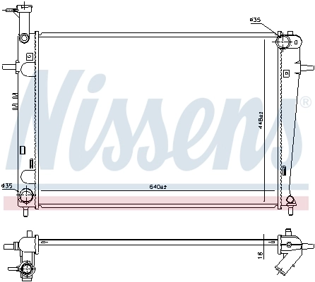 Radiador de esfriamento de motor 675003 Nissens