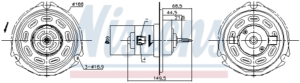 Motor de ventilador de forno (de aquecedor de salão) 87058 Nissens