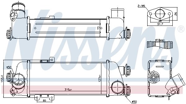 Radiador de intercooler Nissens 96409
