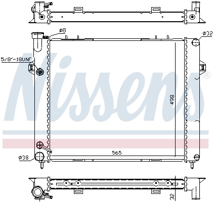 Radiador de esfriamento de motor Nissens 609891