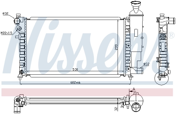 Radiador de esfriamento de motor Nissens 61347