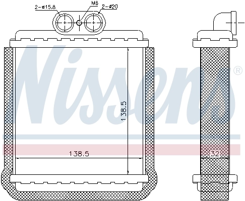 Radiador de forno (de aquecedor) Nissens 73751