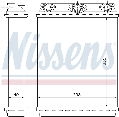 Radiador de forno (de aquecedor) Nissens 72016