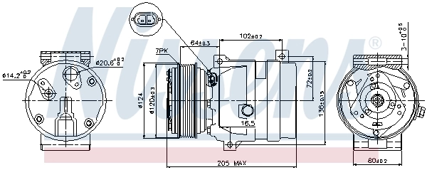 Compressor de aparelho de ar condicionado 89435 Nissens