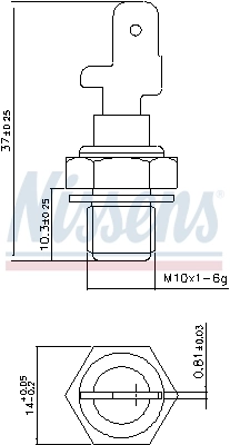 Sensor de temperatura de óleo de motor Nissens 207058