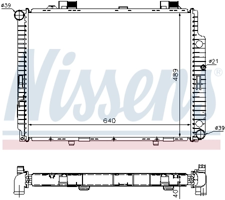 Radiador de esfriamento de motor 62598A Nissens