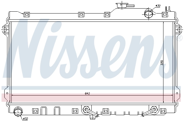 Radiador de esfriamento de motor 62447 Nissens