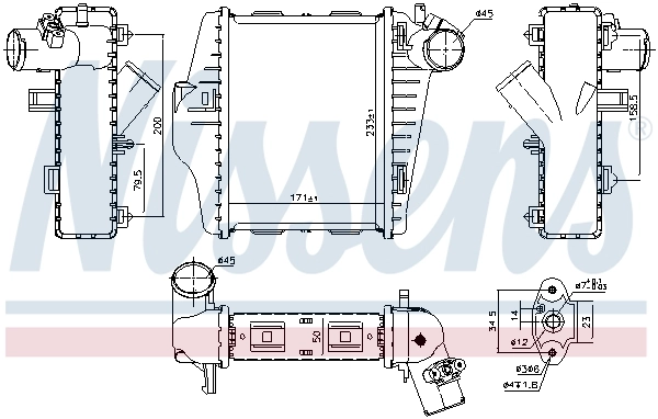 Radiador de intercooler Nissens 96177