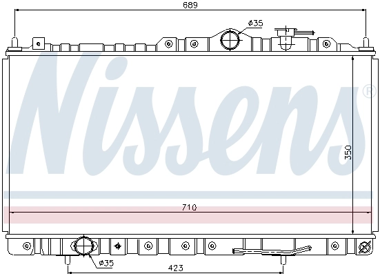 Radiador de esfriamento de motor 68180 Nissens