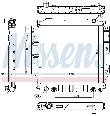 Radiador de esfriamento de motor Nissens 60993