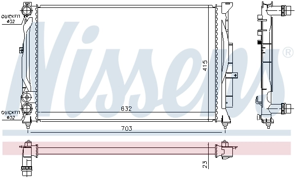 60308A Nissens Radiador de esfriamento de motor