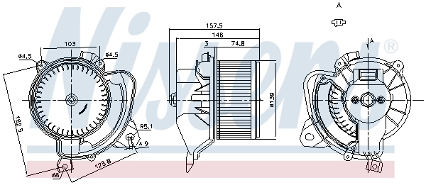 Motor de ventilador de aparelho de ar condicionado General Motors 13293624