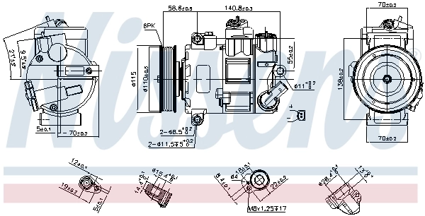 Compressor de aparelho de ar condicionado Nissens 890632 preço, a partir de 214,96 USD
