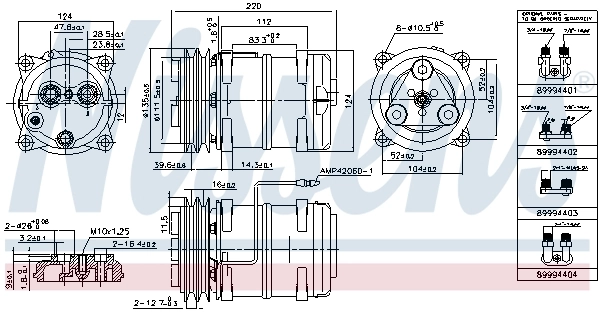 Compressor de aparelho de ar condicionado 899944 Nissens