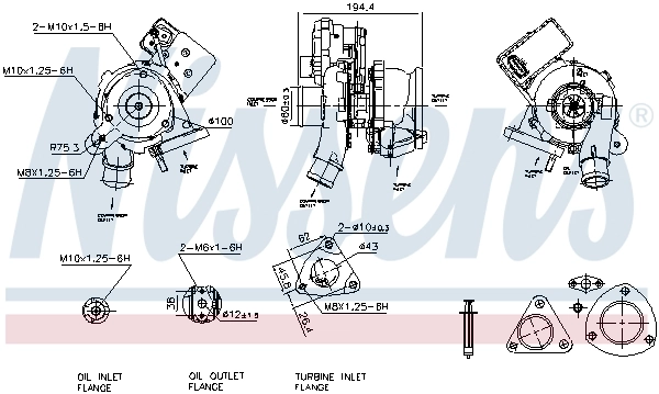 Turbina Nissens 93413 preço, a partir de 537,89 USD
