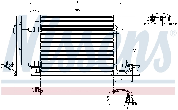 94690 Nissens Radiador de aparelho de ar condicionado