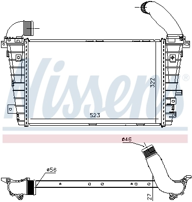 Radiador de intercooler 96586 Nissens