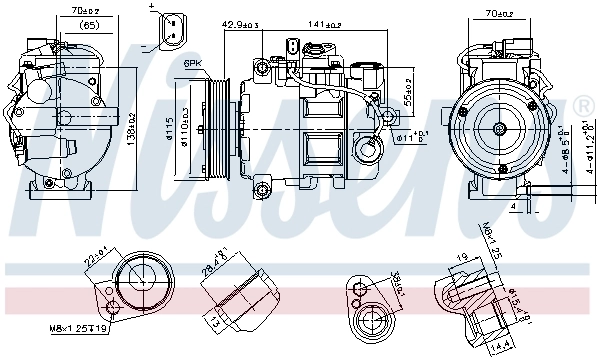 89513 Nissens Compressor de aparelho de ar condicionado