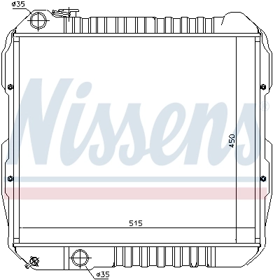 Radiador de esfriamento de motor 64845 Nissens