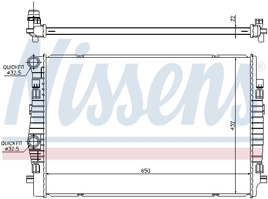 Radiador de esfriamento de motor 65304 Nissens