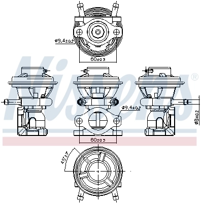 Válvula EGR de recirculação dos gases Nissens 98226 preço, a partir de 103,01 USD