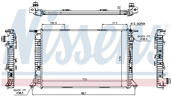 60319 Nissens Radiador de esfriamento de motor