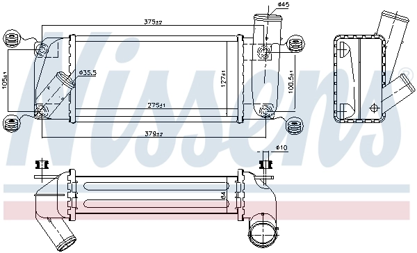 Radiador de intercooler Nissens 96263