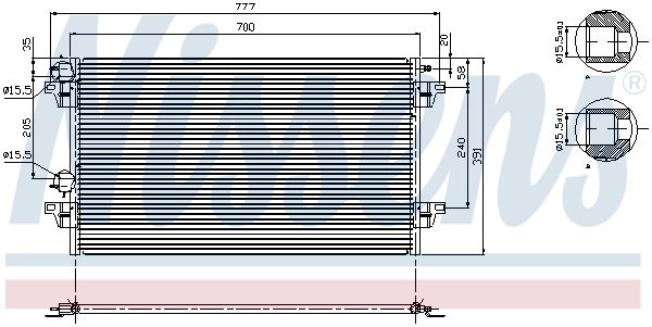 94856 Nissens Radiador de aparelho de ar condicionado