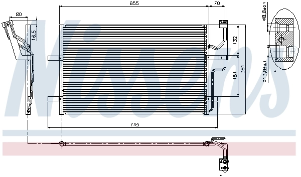 Radiador de aparelho de ar condicionado Nissens 94901
