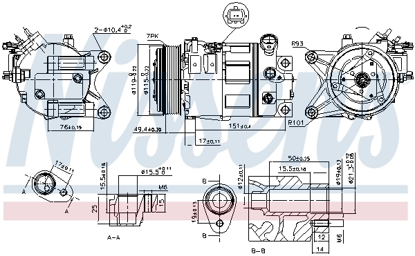 890226 Nissens Compressor de aparelho de ar condicionado