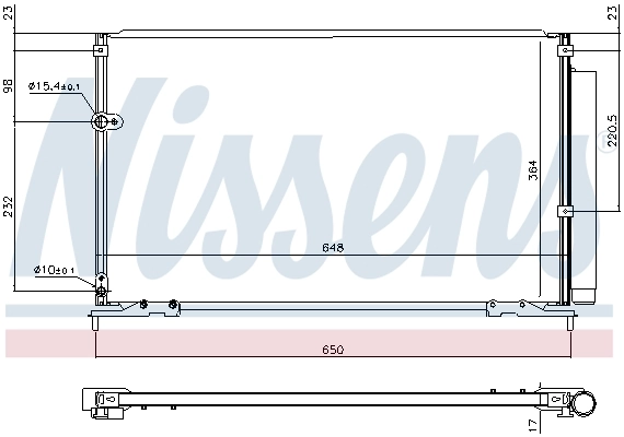 Radiador de aparelho de ar condicionado Nissens 940707