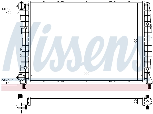 Radiador de esfriamento de motor 60060 Nissens